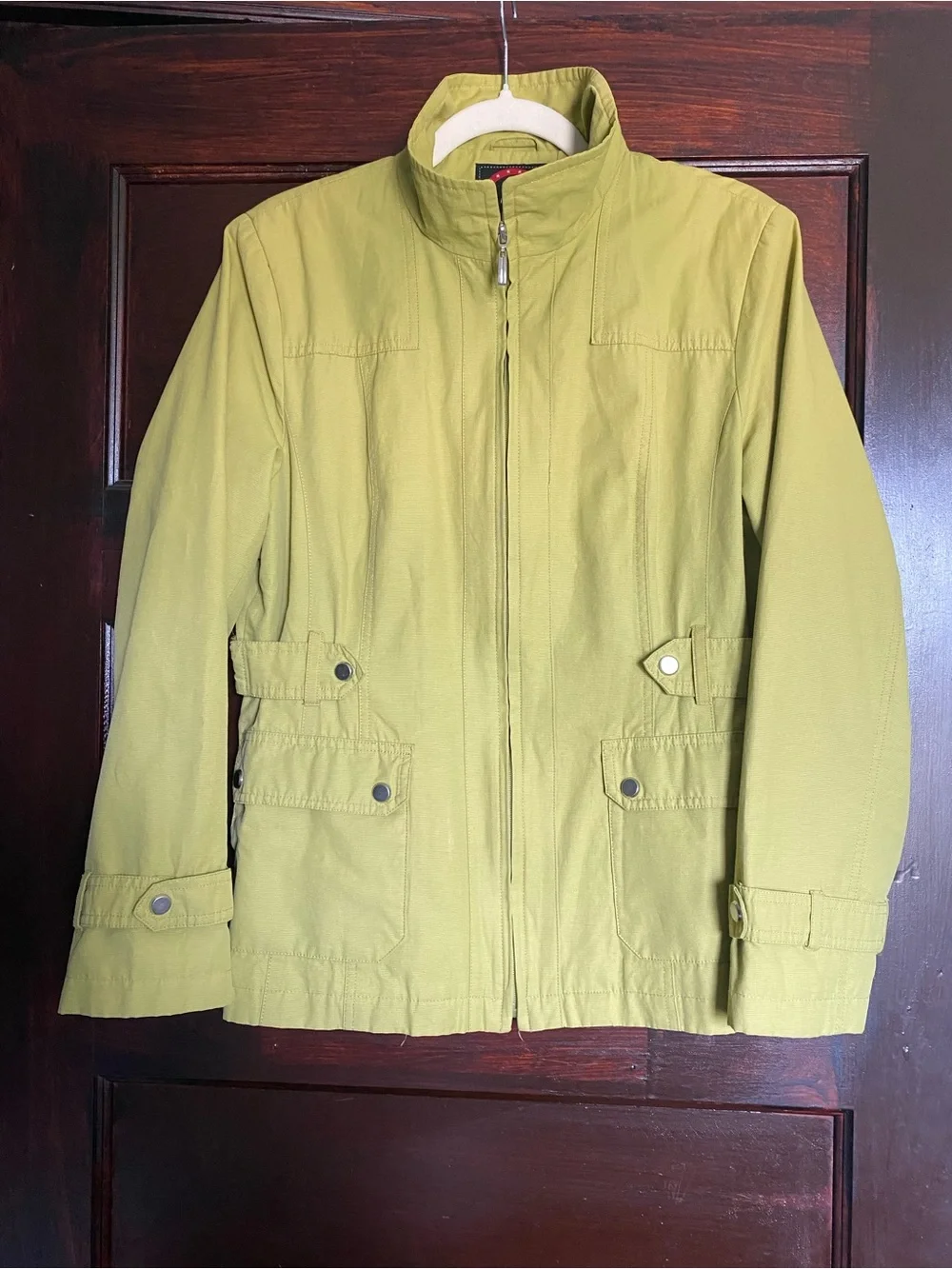 Giacca A Gallery Company Chartreuse Lime Green Utility Field Jacket Womens M